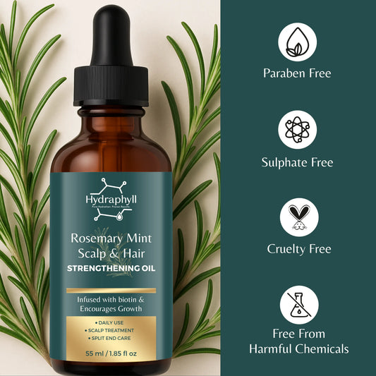 Hair Growth Oil – Rosemary Mint with Biotin | Scalp Nourishment & Split-End Care