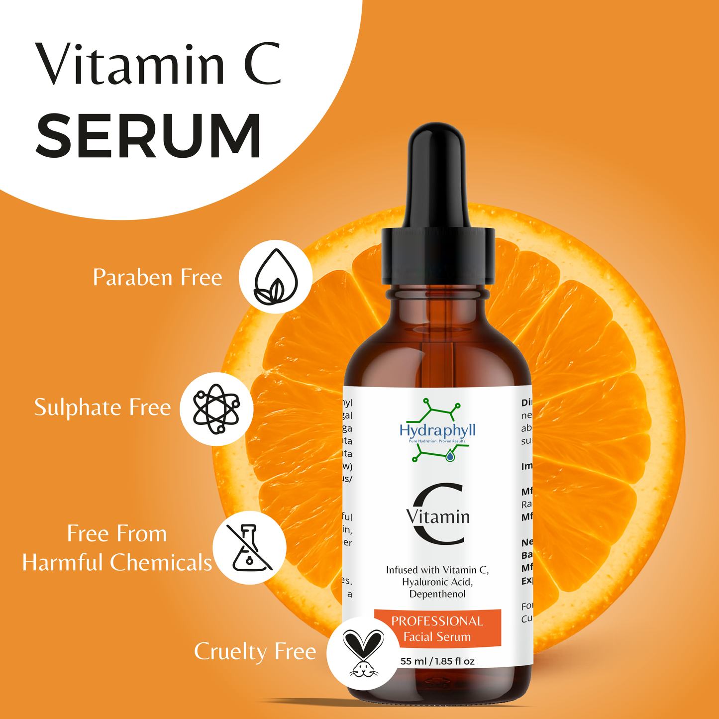 Hydraphyll™ Vitamin C Face Serum – Brightening, Hydrating & Anti-Aging Skincare