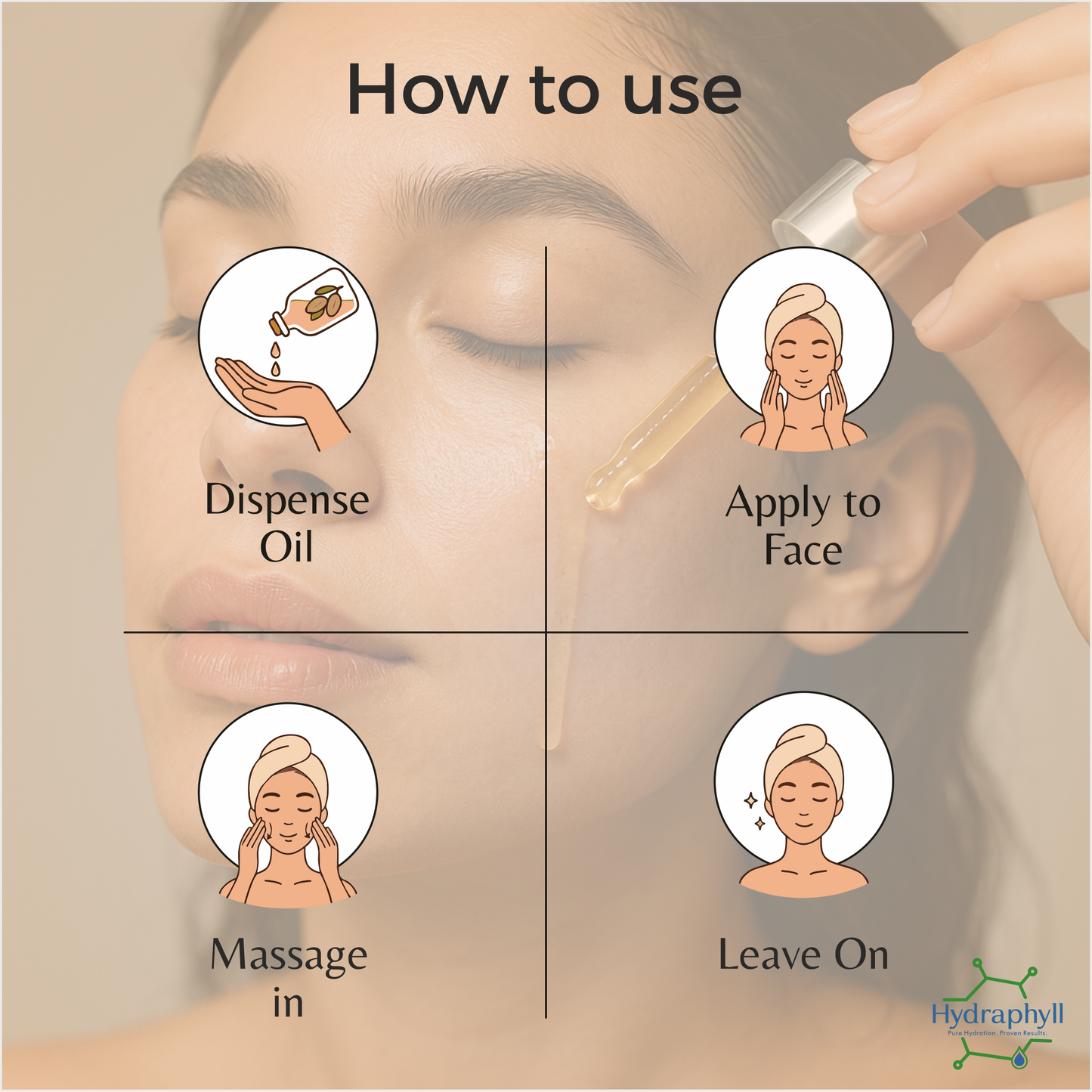 Hydraphyll™ Almond Facial Oil – 100% Natural Nourishment for Soft, Radiant Skin (30ml)