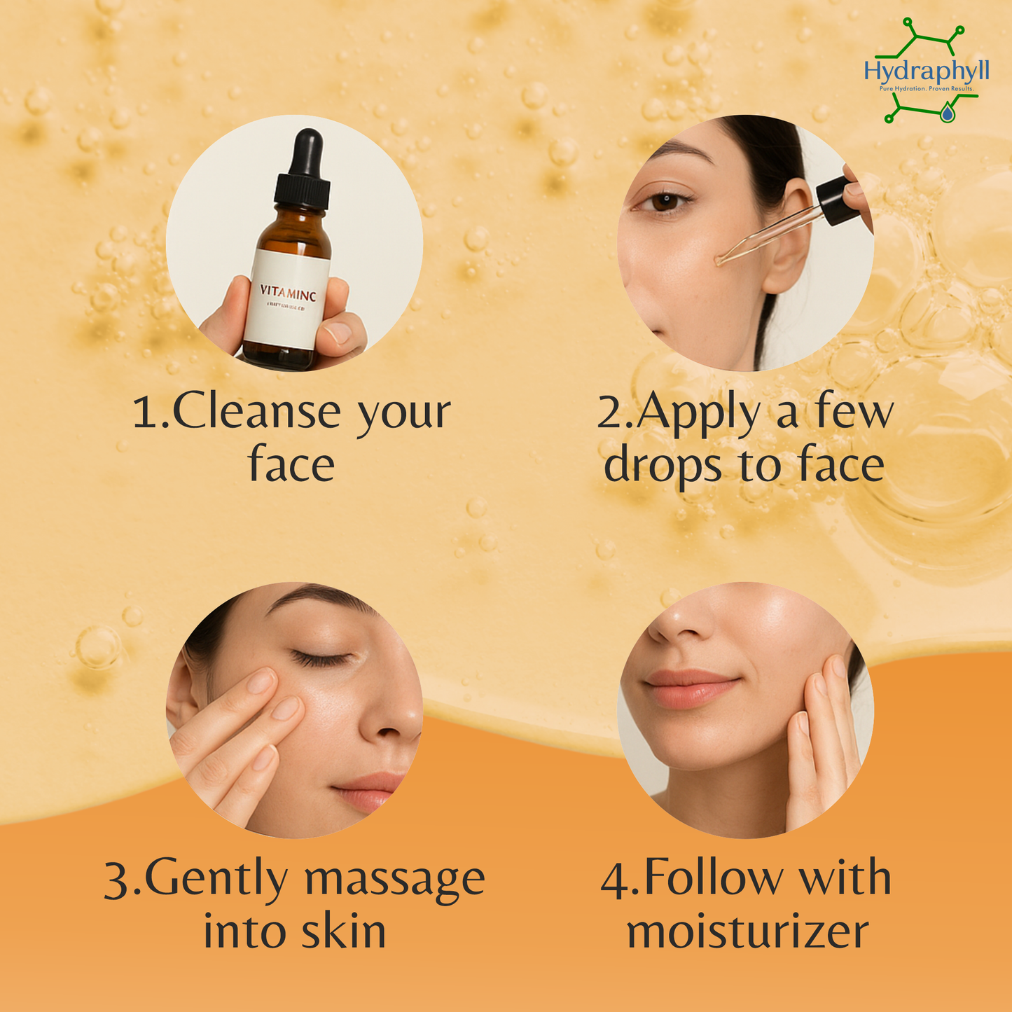 Hydraphyll™ Vitamin C Face Serum – Brightening, Hydrating & Anti-Aging Skincare