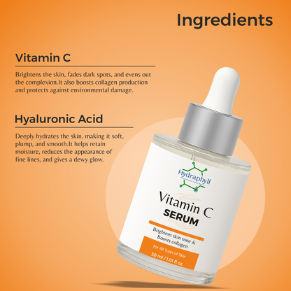 Hydraphyll™ Vitamin C Serum – Brightens Skin Tone & Boosts Collagen (30ml / 1.01 fl oz)